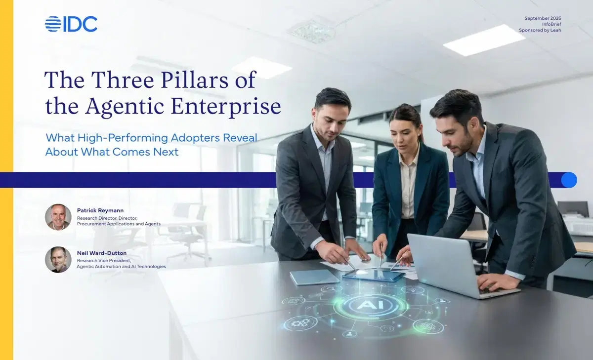 IDC InfoBrief cover for The Three Pillars of the Agentic Enterprise
